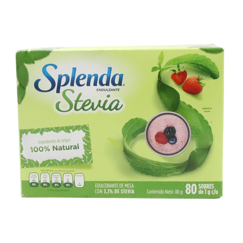 ENDULZANTE NAT-STEVIA SPLENDA*80SB*1GR