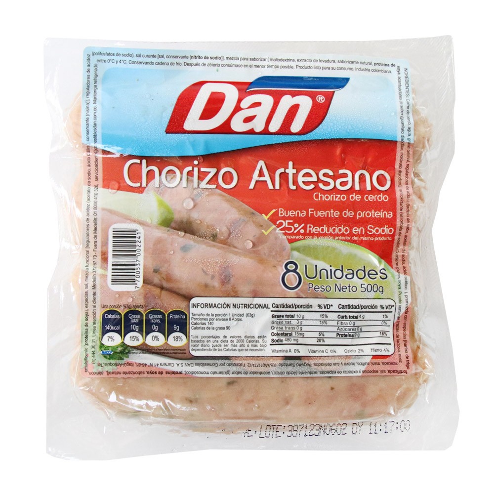CHORIZO ARTESANO DAN x 500GR