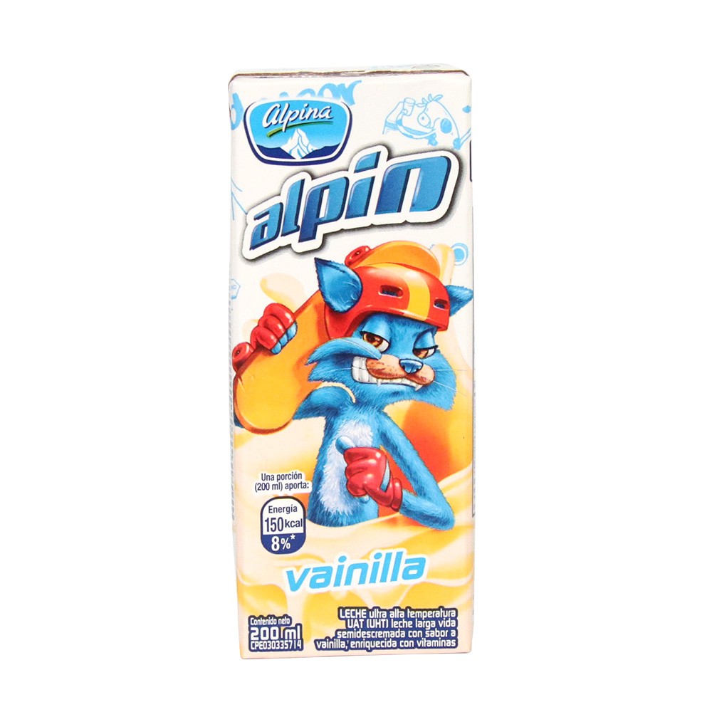 LECHE SABORIZADA VAINIL x 200ML ALPINA