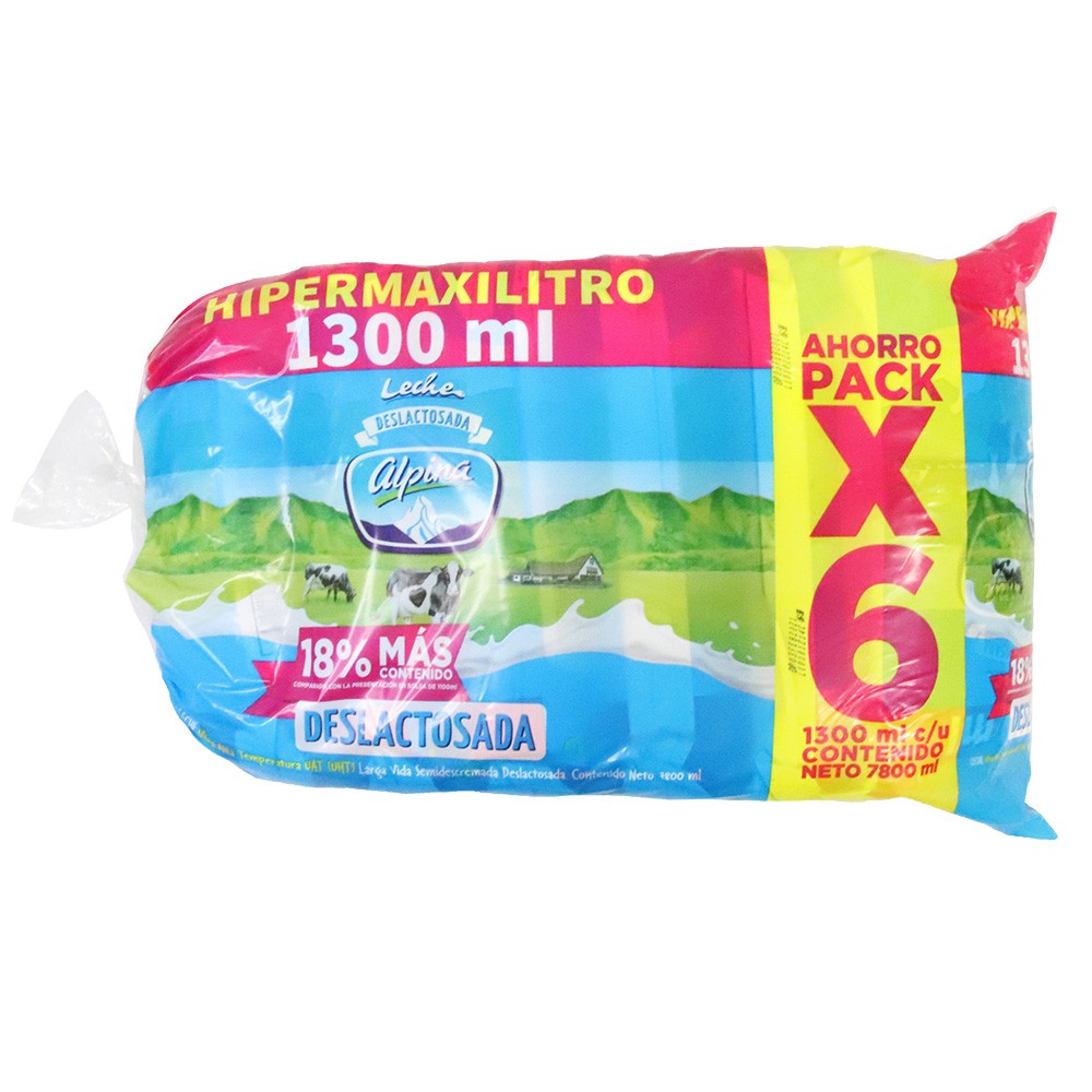 LECHE DESLACTOSADA ALPINA*1.3LT*6UND