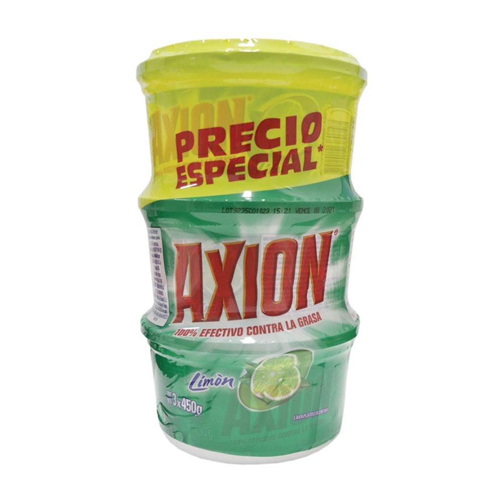 LAVAPLATOS AXION LIMON 3UND x 450 GR
