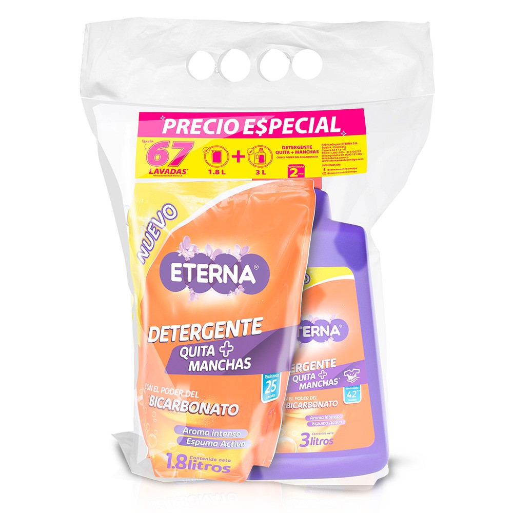 DETERGENTE LÍQ ETERNA*3000+1800ML