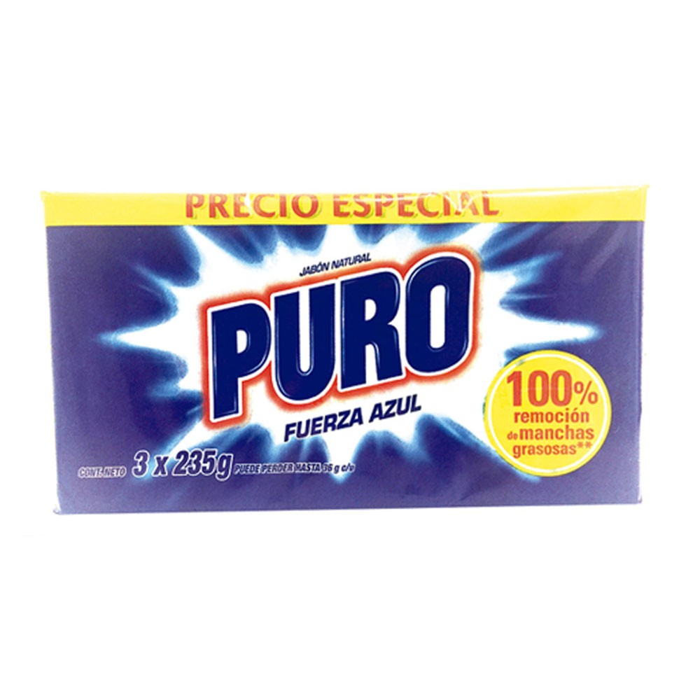 JABON PURO AZUL X3 x 235 GR