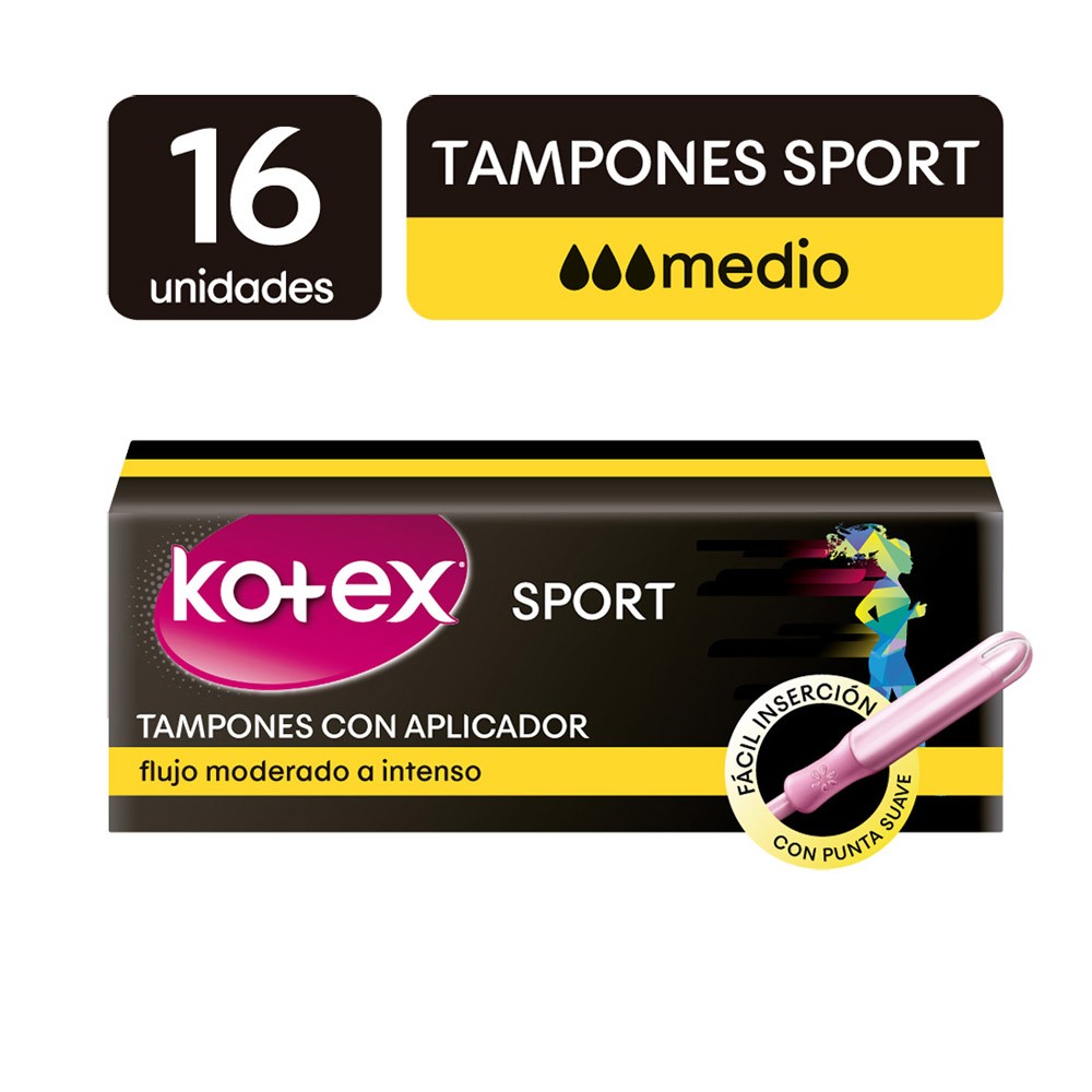 TAMPON KOTEX EVOL MED APLC *16UND