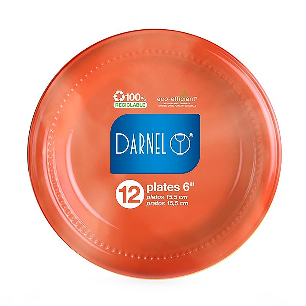 PLATO ROJO VIVO 15.5CM DARNEL*12UND
