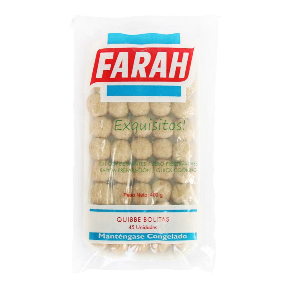 QUIBBE BOLITAS X45 UND FARAH  x 400GR
