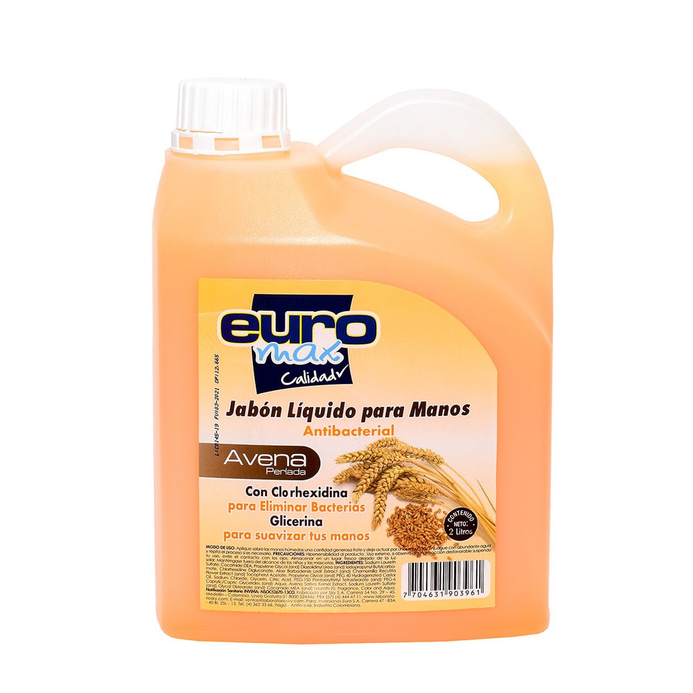 JABON LIQ ANTIB AVENA EUROMAX  x 2LTR