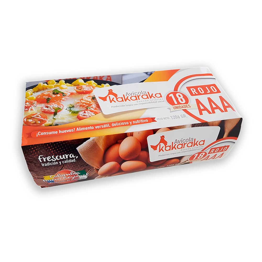 HUEVOS ROJO AAA  x 18 UND KAKARAKA