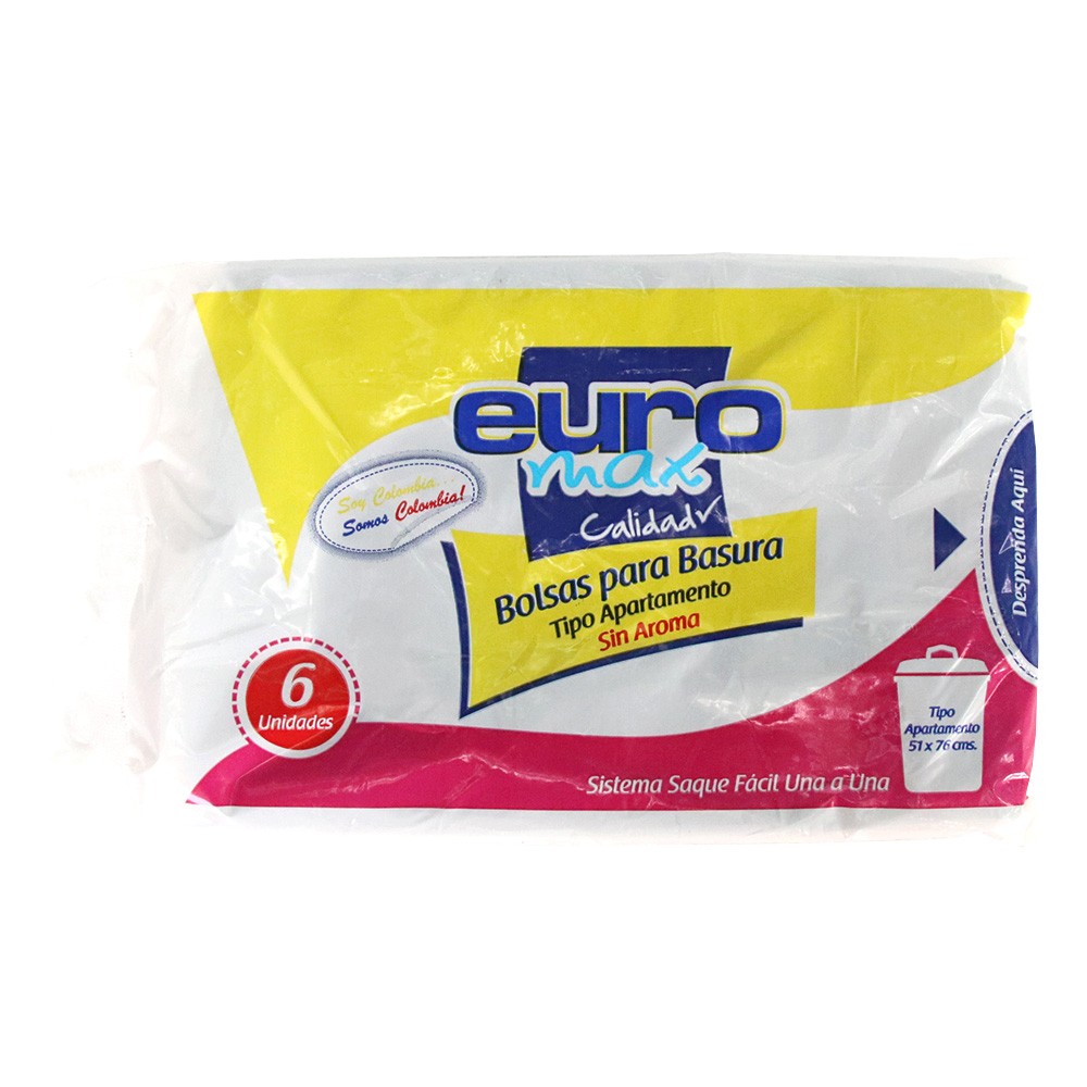BOLSA TIPO APTO SIN AROMA EUROMAX *6 UND