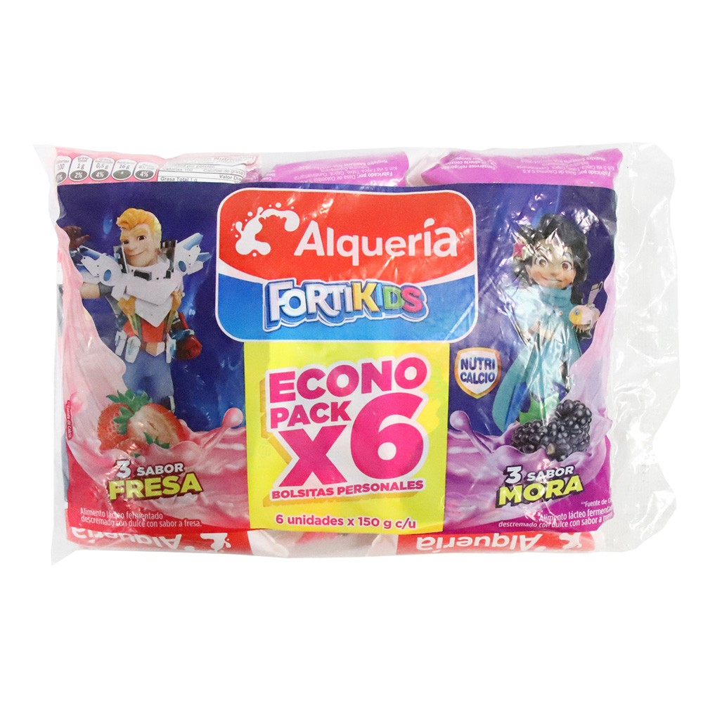 NUTRIKIDS FRESA/MORA  BOLSA 6UN x 150GR