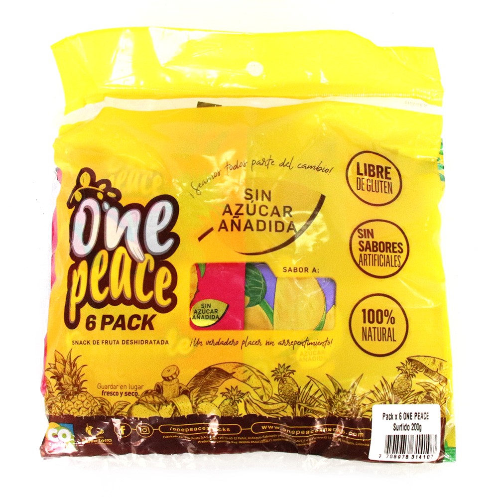 FRUTA SURTIDO *6UND*180GR ONE PEACE