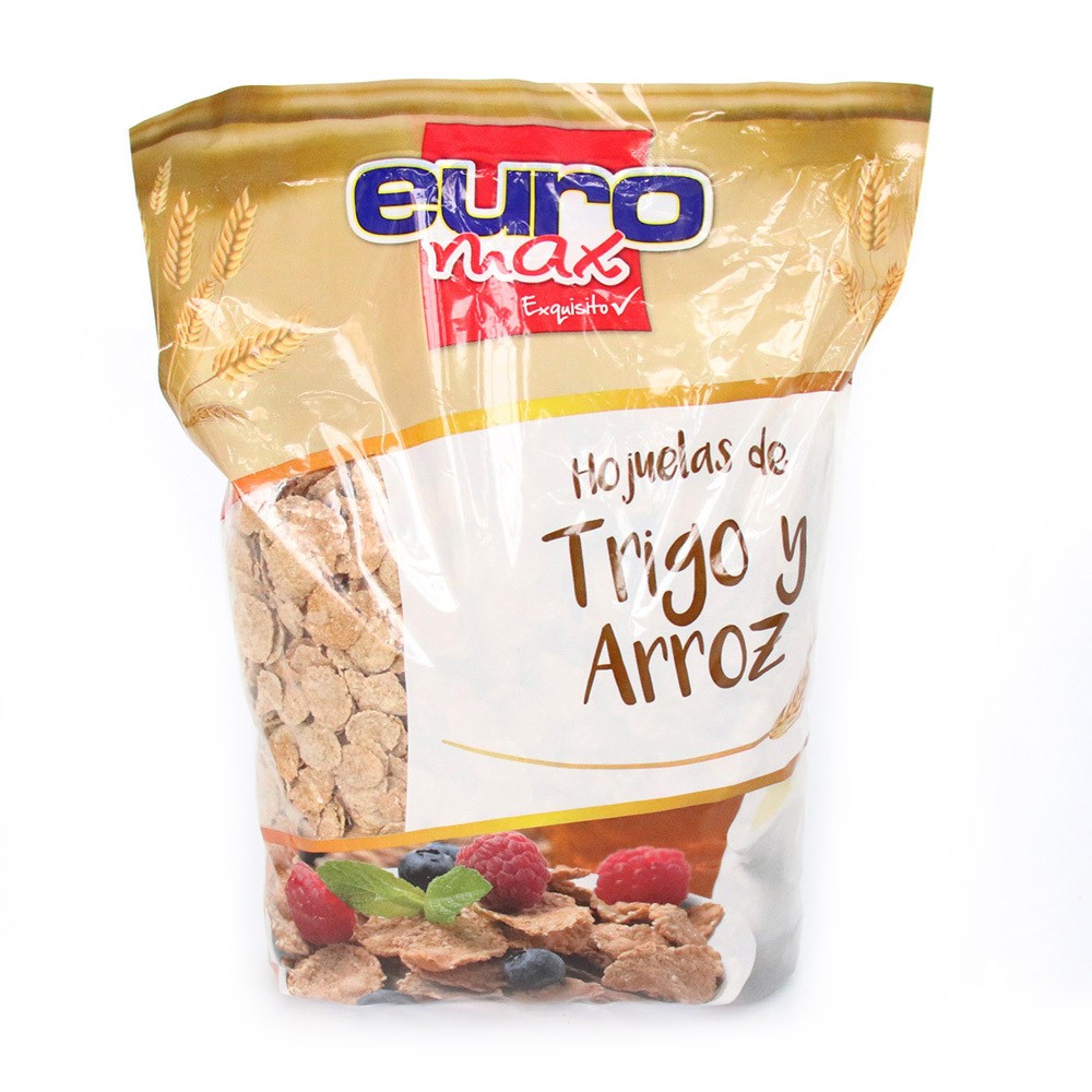 HOJUELA DE TRIGO Y ARROZ EUROMAX x 800GR