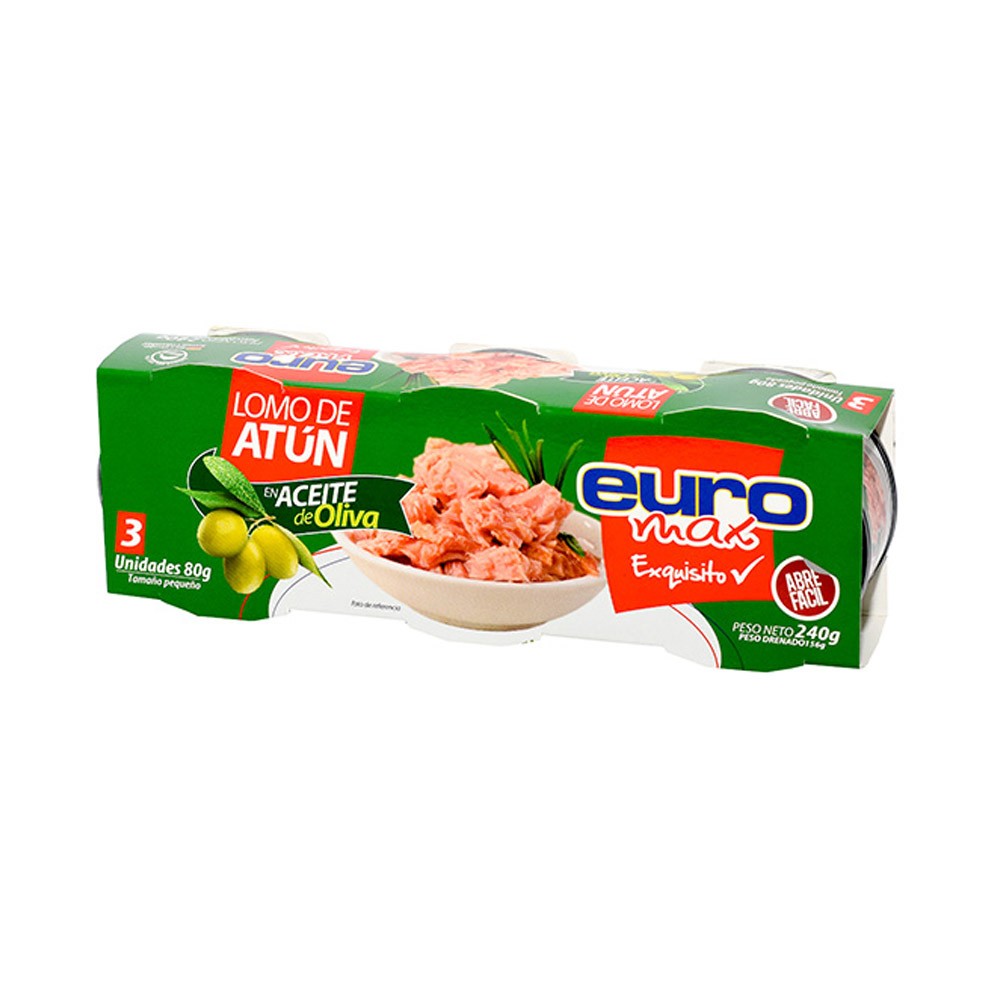 LOMITO ATUN ACEITE OLIVA EURO X3  x 80GR