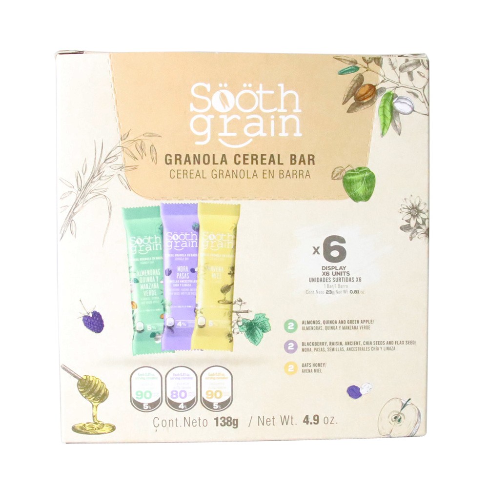BARRA DE CEREAL SEMILLA SOOTH GRAI*138GR