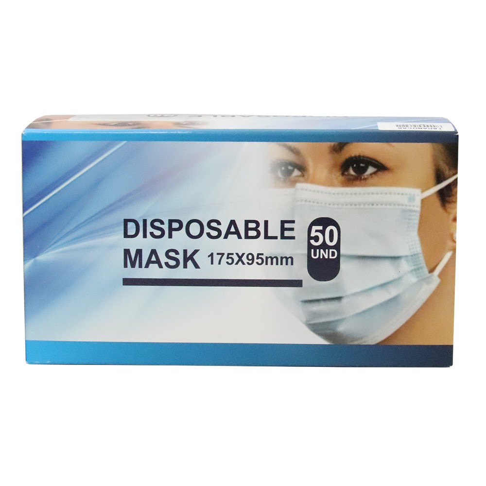 TAPABOCAS TERMOSELLADO 3 CAPAS  CJ*50 UN