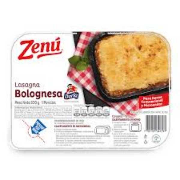 LASAGNA BOLOGÑESA ZENU  x 320 GR