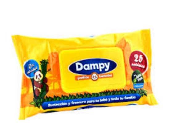PAÑITOS HUMEDOS AMARILLO  DAMPY x 32 UND