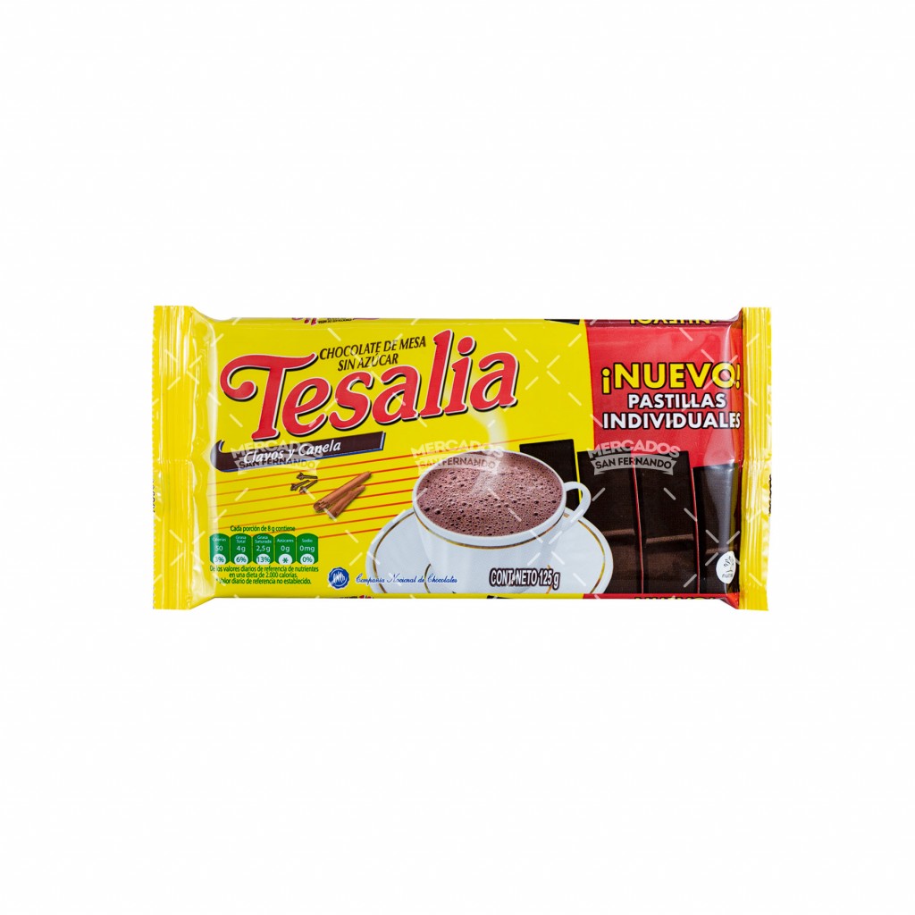 Chocolate Tesalia x 125 g x 100 uds