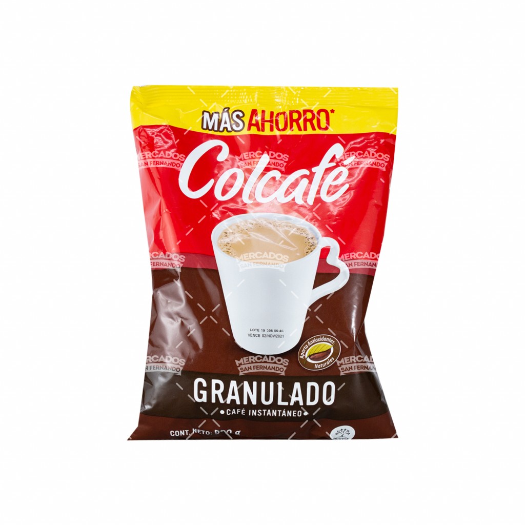Cafe Colcafe granulado x 500 g x 24 uds
