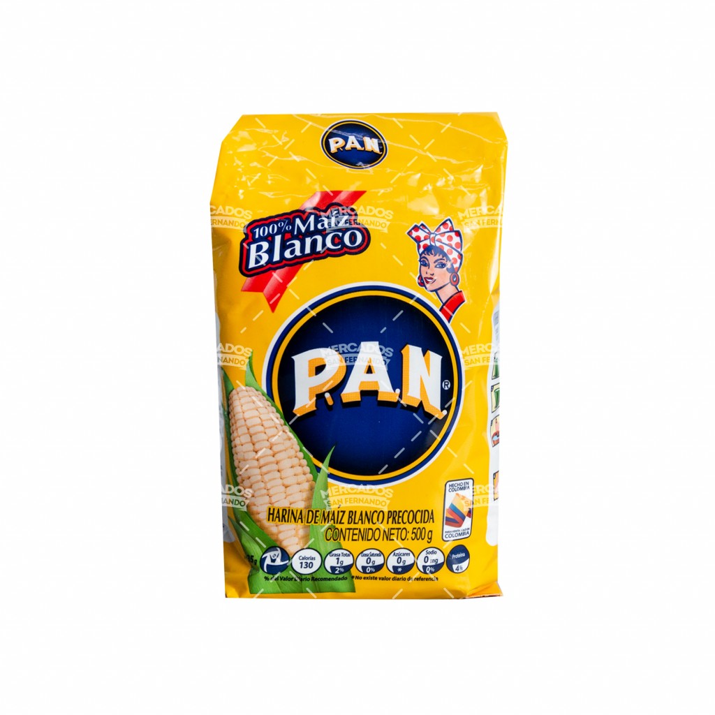 Harina Pan blanca x 500 g x 24 uds