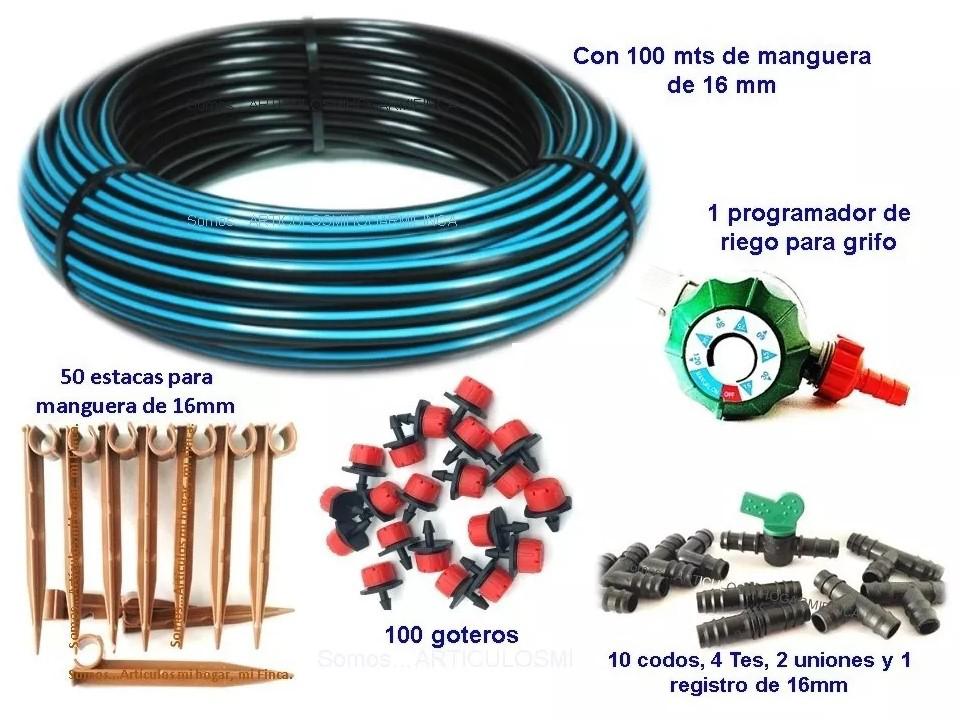 Riego Automatico Por Goteo Tipo Regadera Ahorro Agua Mas De Un 50