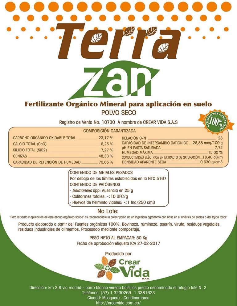 Fertilizante Organico Terra Zan